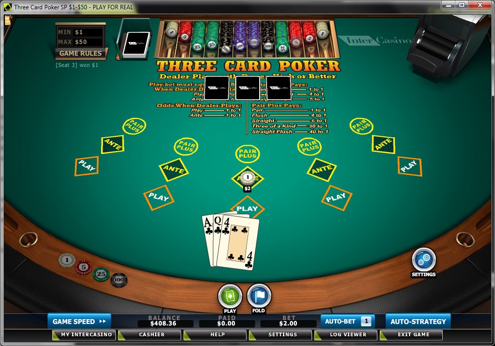 Nj online casino 3 card poker